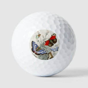Vintage Butterfly Botanical Scientific Illustratio Golf Balls