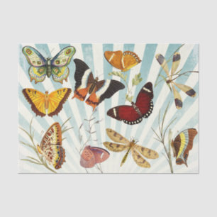 Vintage Butterfly Collage Decoupage Tissue Paper