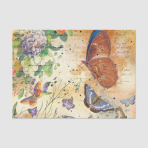 Vintage Butterfly Collage Tissue Paper