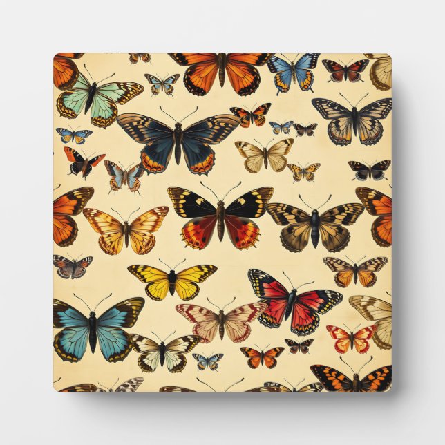 Vintage Butterfly Collection Pattern Plaque (Front)
