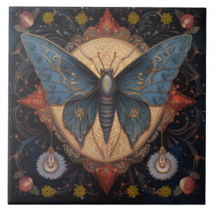 Vintage Butterfly Decorative Tile