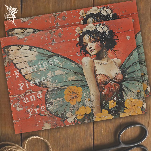 Vintage Butterfly Fairy Inspirational Decoupage Tissue Paper (Creator Uploaded)