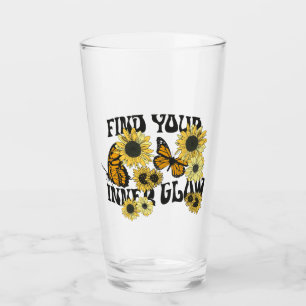 Vintage Butterfly Find Your Inner Glow Glass