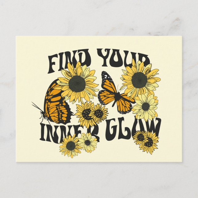 Vintage Butterfly | Find Your Inner Glow Postcard (Front)