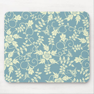 Vintage butterfly floral Mousepad