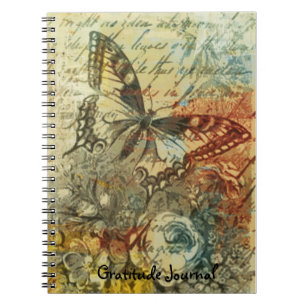 Vintage Butterfly Gratitude Journal