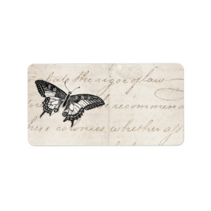 Vintage Butterfly Illustration 1800's Butterflies Label