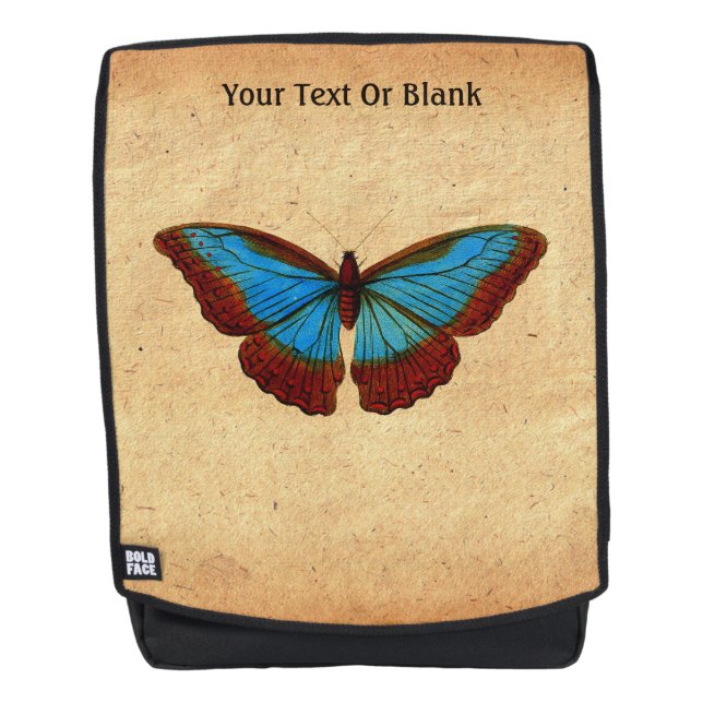 Vintage Butterfly Illustration Backpack (Front)
