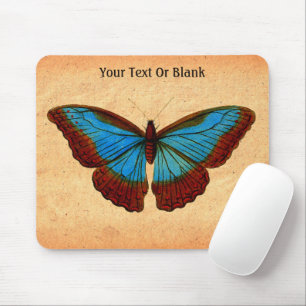 Vintage Butterfly Illustration Mouse Pad