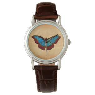 Vintage Butterfly Illustration Watch
