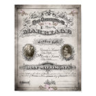 Vintage Butterfly Marriage Certificate