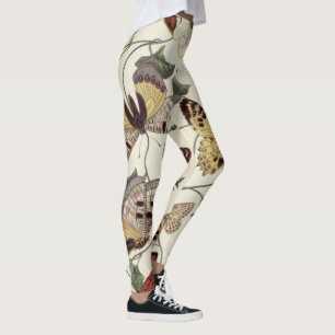 Vintage Butterfly & Moth Painting Leggings