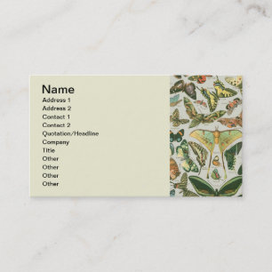 Vintage Butterfly Moth Pattern Print Business Card