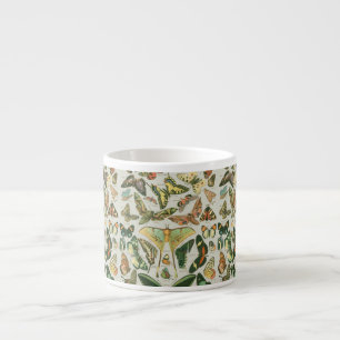 Vintage Butterfly Moth Pattern Print Espresso Cup