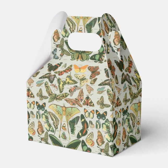 Vintage Butterfly Moth Pattern Print Favour Box (Front Side)