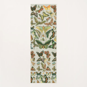 Vintage Butterfly Moth Pattern Print Yoga Mat