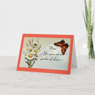 Vintage Butterfly Mother's Day Card