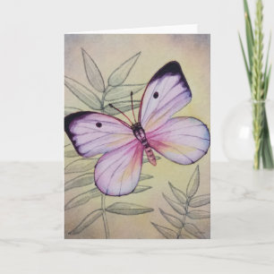 Vintage Butterfly No. 4 Watercolor Art Card
