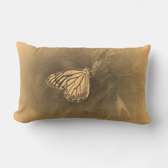 Vintage Butterfly on Flower - Pillow (Front)
