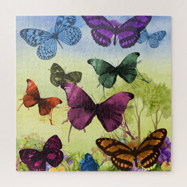 Vintage Butterfly Papillon Old Illustration Art Jigsaw Puzzle (Vertical)
