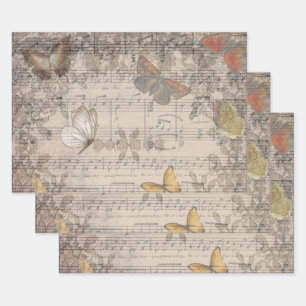 Vintage Butterfly Sheet Music Antique Lace