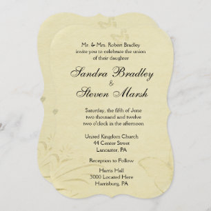 Vintage Butterfly Wedding Invitation