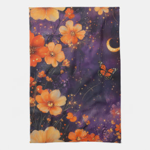 Vintage Butterfly Wildflower (10) Tea Towel