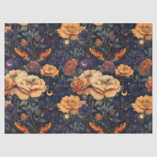 Vintage Butterfly Wildflower (11) Tissue Paper (Front)