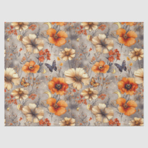 Vintage Butterfly Wildflower (1) Tissue Paper