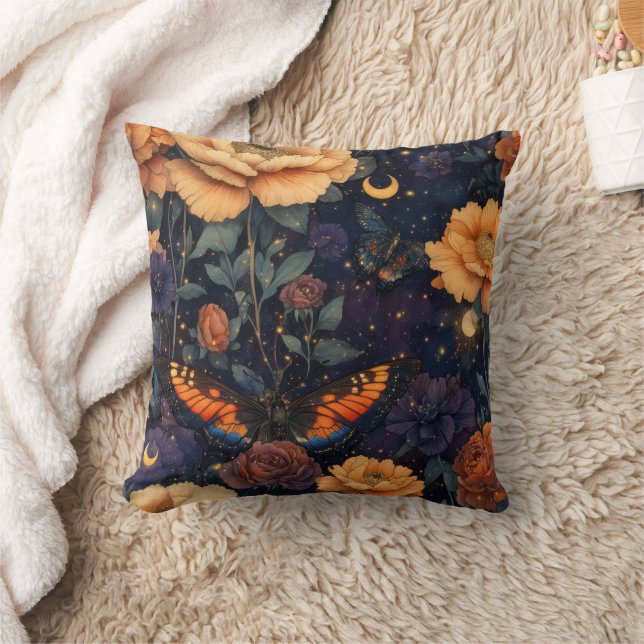 Vintage Butterfly Wildflower (2) Cushion (Blanket)