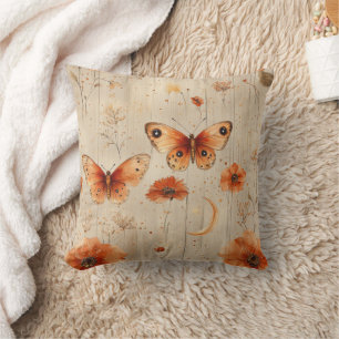 Vintage Butterfly Wildflower (3) Cushion