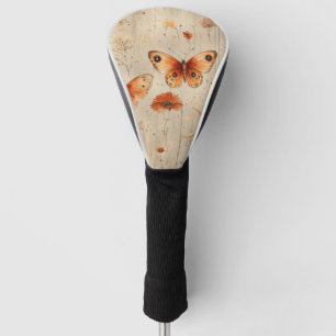 Vintage Butterfly Wildflower (3) Golf Head Cover