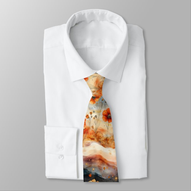 Vintage Butterfly Wildflower (6) Tie (Tied)