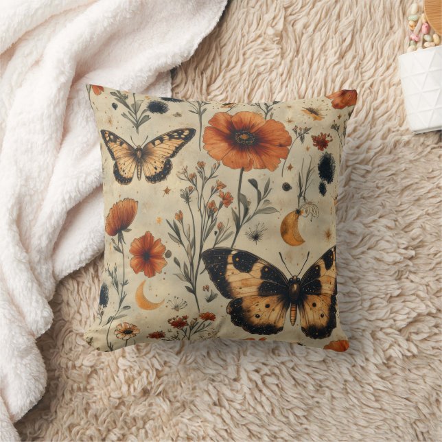 Vintage Butterfly Wildflower (7) Cushion (Blanket)