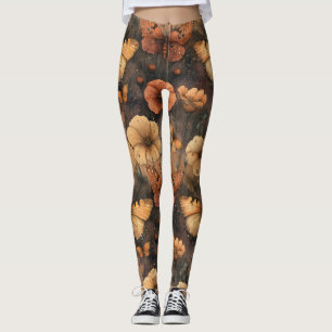 Vintage Butterfly Wildflower (8) Leggings