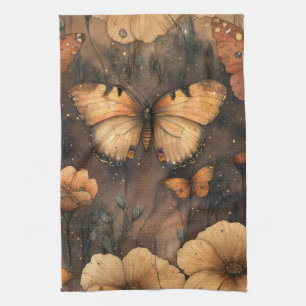 Vintage Butterfly Wildflower (8) Tea Towel