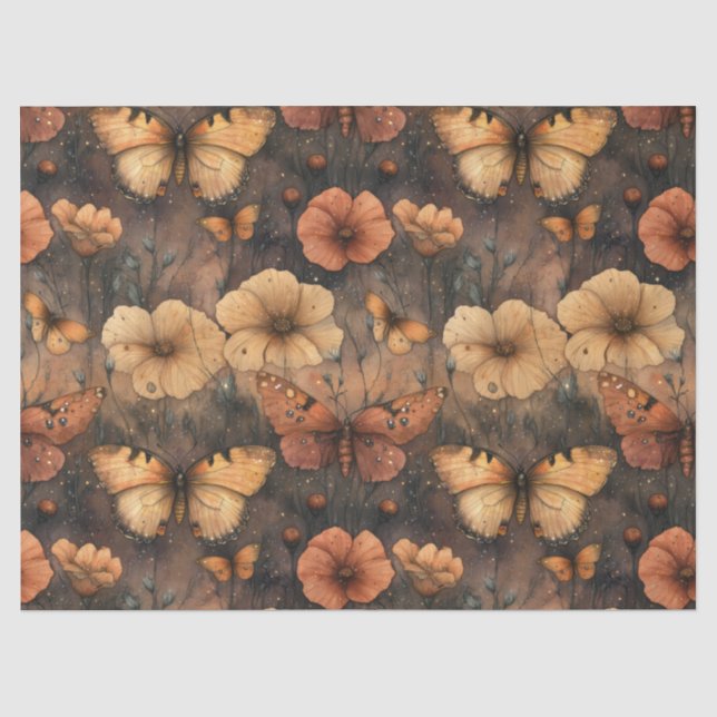 Vintage Butterfly Wildflower (8) Tissue Paper (Front)
