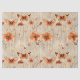 Vintage Butterfly Wildflower (9) Tissue Paper