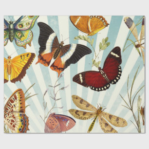 Vintage Butterfly Wrapping Paper