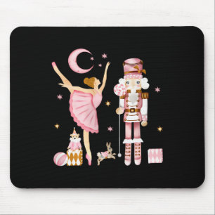 Vintage Byllet Nutcracker Christmas Pink Xmas Wome Mouse Pad