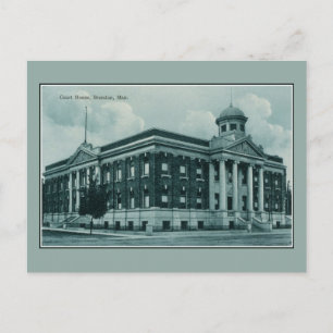 Vintage c 1910 Court House Brandon Manitoba Postcard