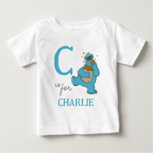 Vintage - C is for Cookie Monster Add Your Name Baby T-Shirt