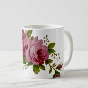 Vintage Cabbage Rose Elegance Coffee Mug