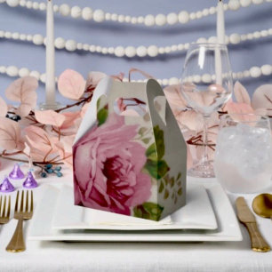 Vintage Cabbage Rose Elegance Favour Box 
