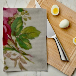 Vintage Cabbage Rose Elegance  Kitchen Towels