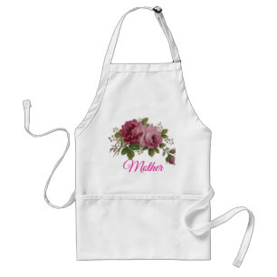 Vintage Cabbage Rose Elegance  Standard Apron