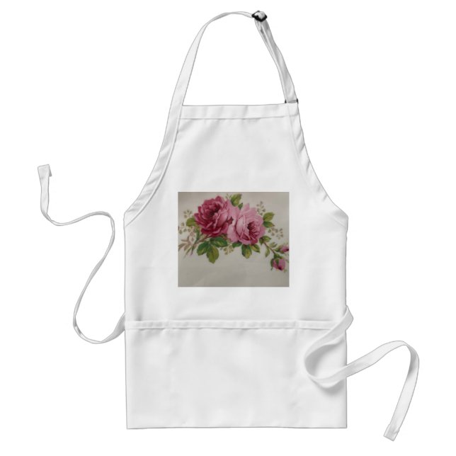 Vintage Cabbage Rose Elegance  Standard Apron (Front)
