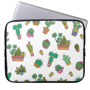 Vintage Cacti: Seamless Pattern Design. Laptop Sleeve