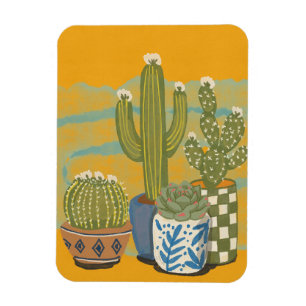 Vintage Cactus Flowers Magnet