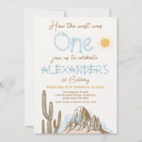 Vintage Cactus How The West Was One 1st Birthday
